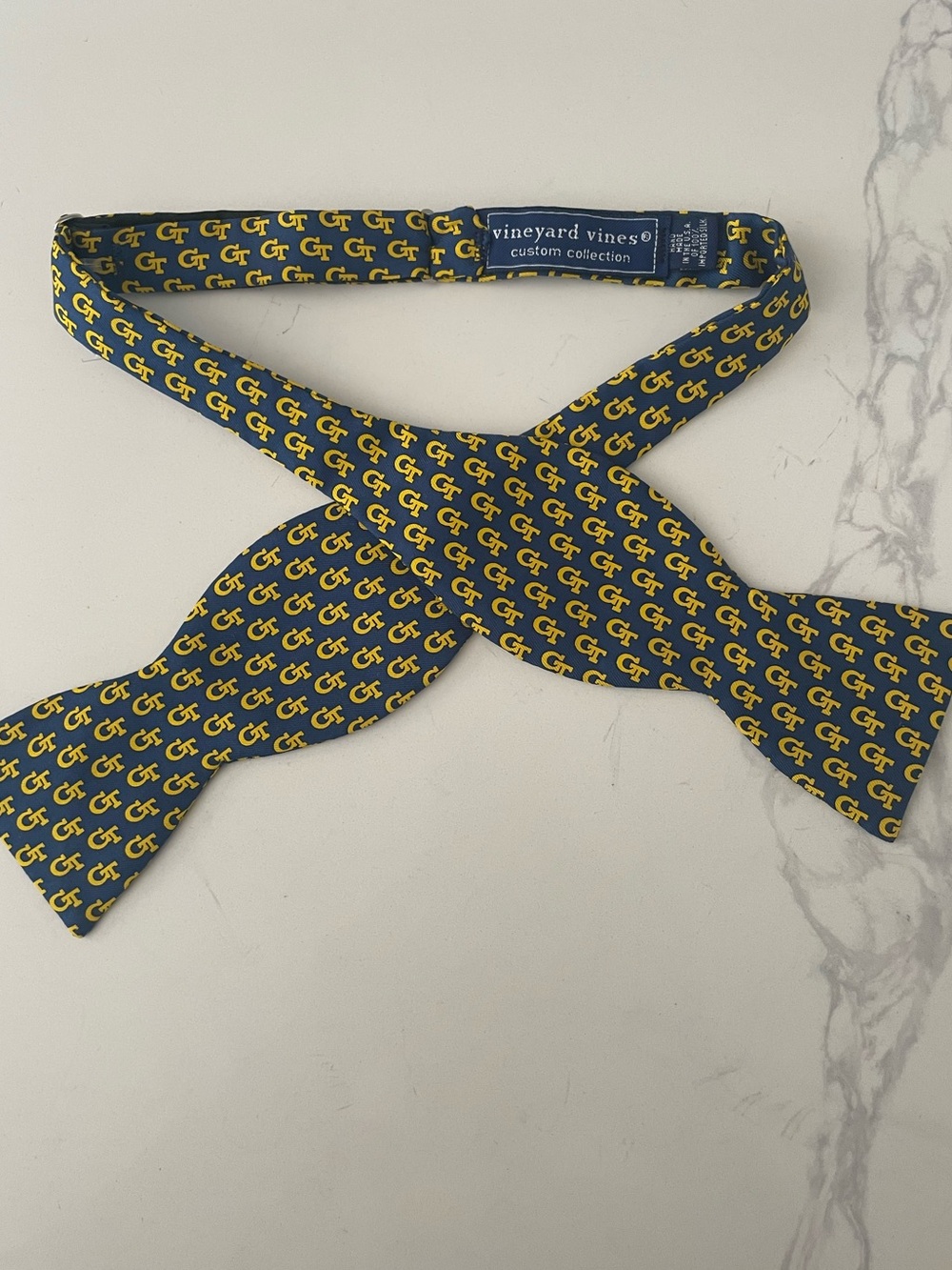 Vineyard Vines Navy Georgia Tech Bow Tie